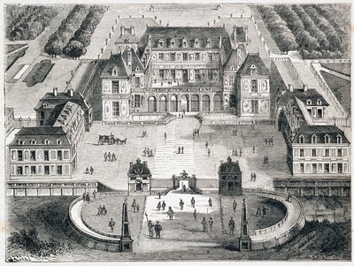 Versailles onder Lodewijk XIII - gravure door Unknown artist