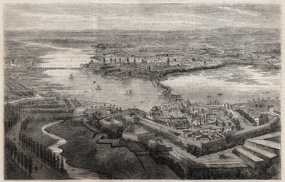 Uitzicht op de stad Mantua (Mantova, Mantua) in de 19e eeuw door Unknown artist
