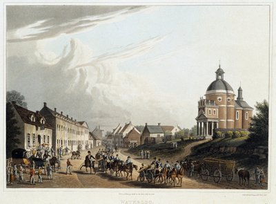 Waterloo: konvooi van Franse kanonnen terug van het front, 24 juli door Unknown artist