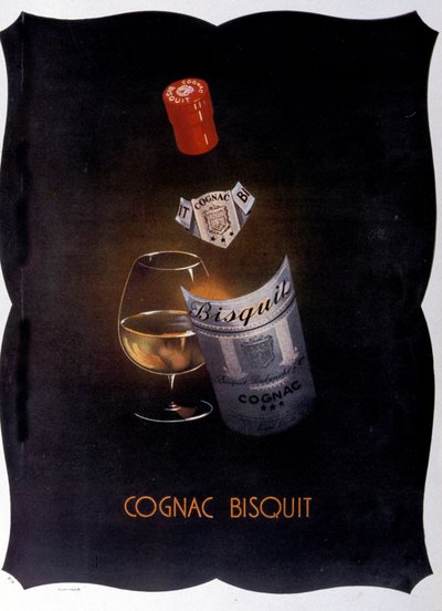 Reclameposter voor Cognac Bisquit (1932) door Unknown artist
