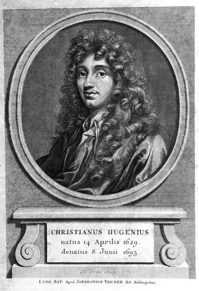 Portret van Christiaan Huygens. Nederlandse natuurkundige en wiskundige (1629-1695). Gravure uit de 19e eeuw door Unknown artist