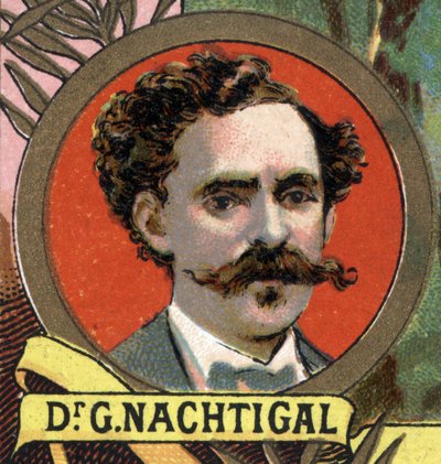 Portret van dokter Gustave Nachtigal, Duitse arts uit de 19e eeuw. door Unknown artist