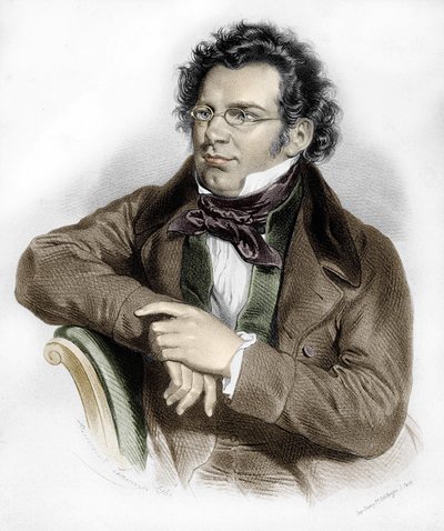 Portret van Franz Schubert (1797-1828), Oostenrijkse componist door Unknown artist