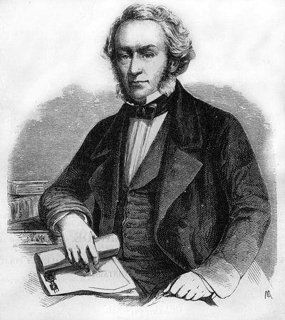 Portret van Richard Cobden. Britse econoom en politicus (1804-1865). Gravure uit 1866 door Unknown artist