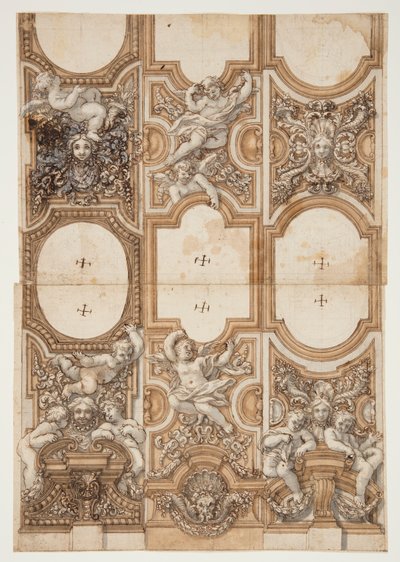 Project voor plafonddecoratie door Unknown, Italian