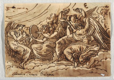 Tekening, Concert van engelen, 1813-18 door Unknown artistUnknown artist