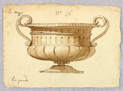 Tekening, ontwerp voor een kom, 1780-1820 door Unknown artistUnknown artist
