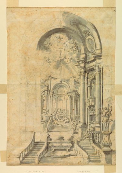 Tekening, Ontwerp voor een kerkfeest, ca. 1700 door Unknown artistUnknown artist