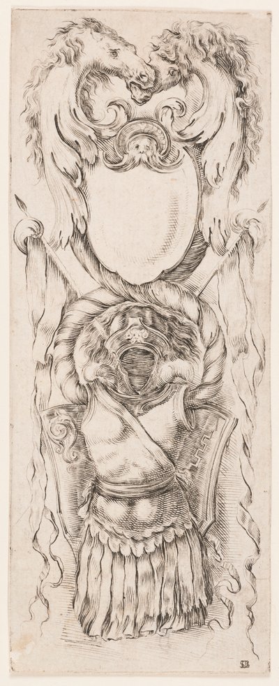 Prent, Ornamenten of Grotesken (Grotesque Ornament), ca. 1653 door Unknown artistUnknown artist