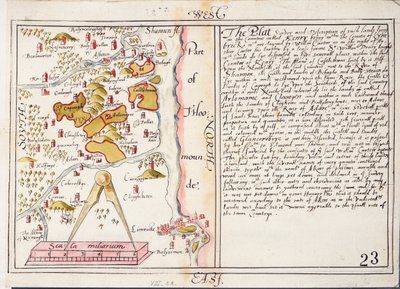 16e-eeuwse kaart van county Limerick, Ierland, c.1588 door Unknown artist