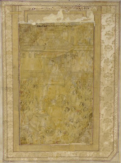 Een Darbar van Jahangir door Unknown artist