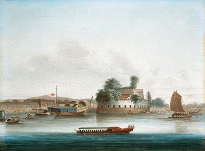 Een fort aan de Canton-rivier door Unknown artist