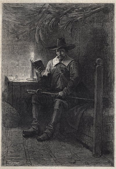 Een Schotse Puritein - 19e-eeuwse illustratie voor de historische roman 