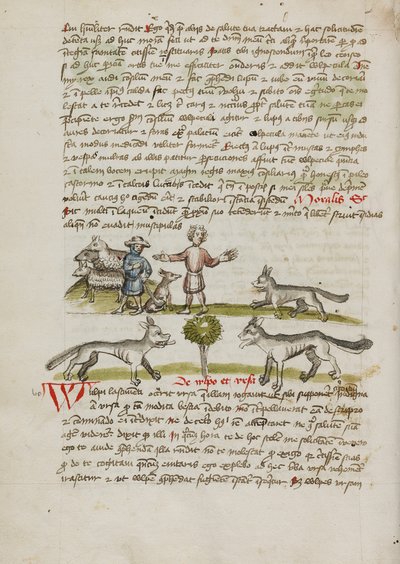 Een herder met zijn hond en kudde; Een man die een wolf verjaagt door Unknown artist