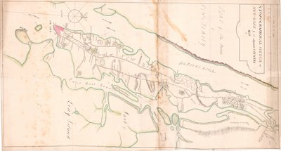Een topografische schets van New York door Unknown artist