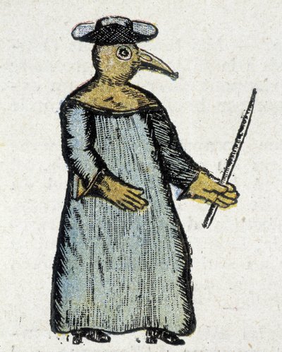Een dokterskleding in tijden van pest door Unknown artist