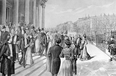 Een groot huwelijk in de Madeleine in Parijs. door Unknown artist