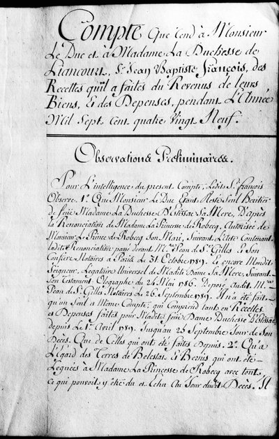 Rekeningboek voor het jaar 1789 van eigendom van de Hertog van Rochefoucauld Liancourt door Unknown artist