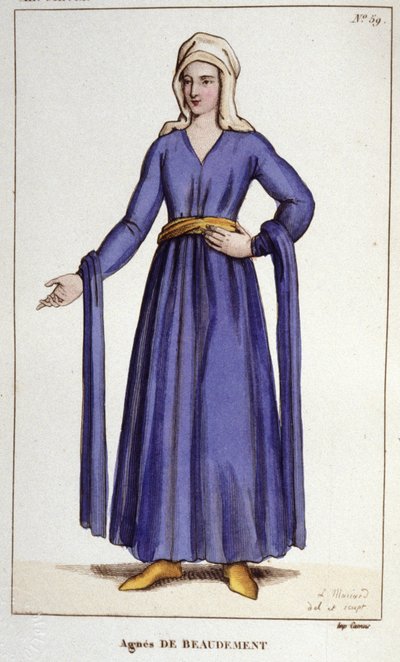Agnès De Baudement, Dame de Braine (1130-1218). door Unknown artist