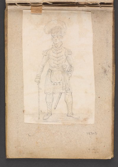 Een officier van een Highland Regiment door Unknown artist