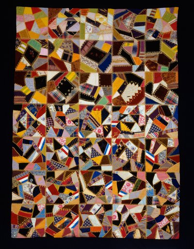 Bedovertrek (Crazy Quilt) door Unknown artist