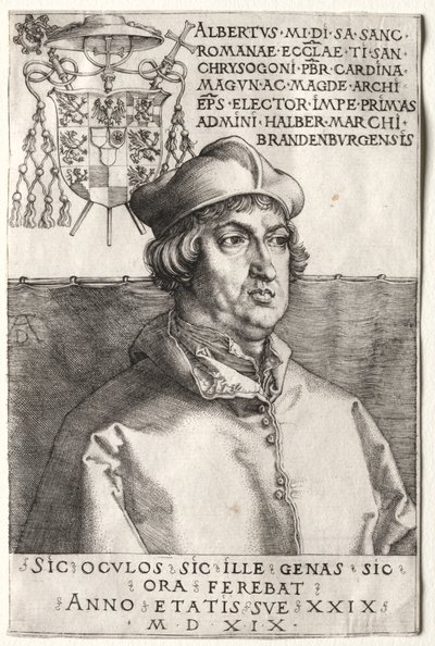 Kardinaal Albrecht van Brandenburg - De Kleine Plaat door Unknown artist
