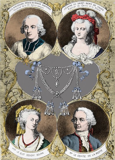Zaak van de ketting van koningin Marie Antoinette door Unknown artist