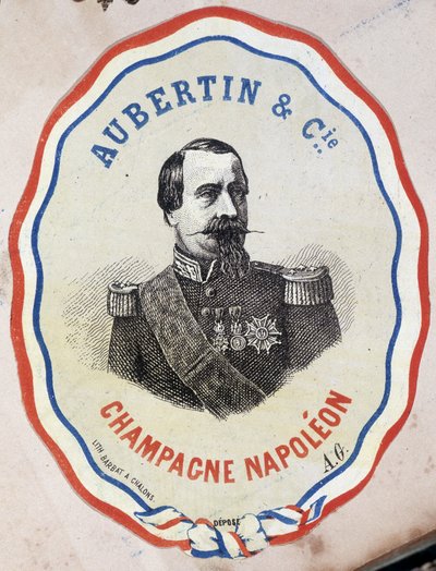 Champagne Napoleon - Aubertin & Cie. (portret van Napoleon III) door Unknown artist
