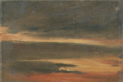 Wolken bij zonsondergang door Unknown artist