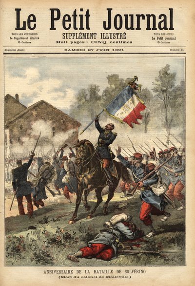 Herdenking van de Slag bij Solferino, 24 juni door Unknown artist