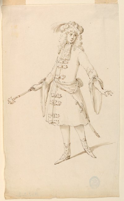 Kostuumontwerp: een edelman, koning of prins voor een ballet door Unknown artist