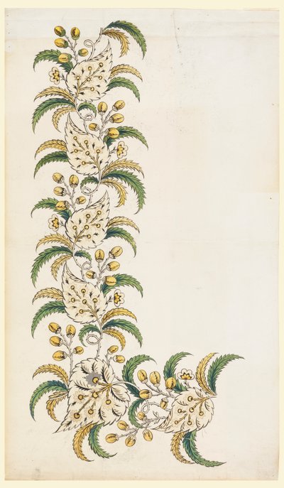 Ontwerp voor een gedrukte verticale rand door Unknown artist