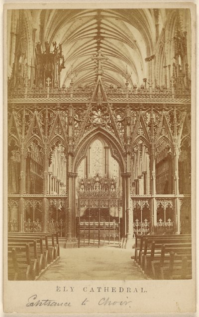 Kathedraal van Ely. Toegang tot het koor. door Unknown artist