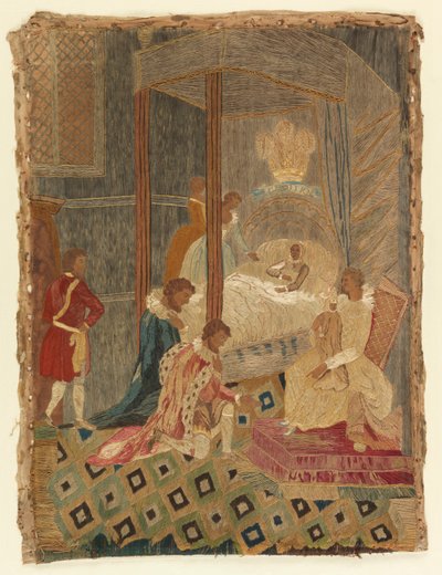 Geborduurd schilderij door Unknown artist
