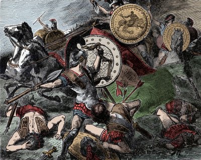 Epaminondas redt Pelopidas door Unknown artist