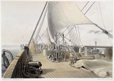 Voordek vrijgemaakt voor de laatste poging tot grijpen, 11 augustus 1858 - in 
