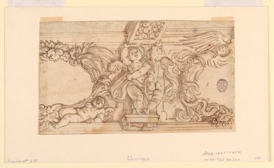 Fries met Putti en Medaillons door Unknown artist