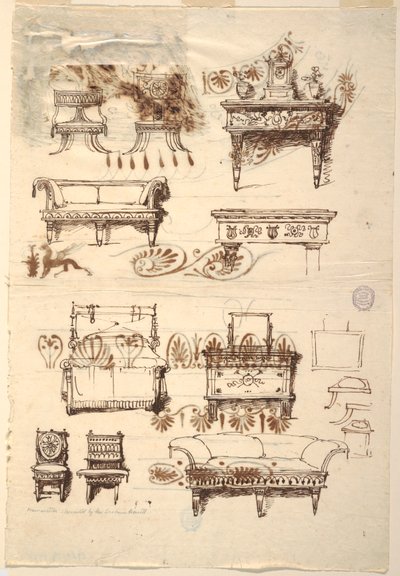 Meubelontwerpen door Unknown artist