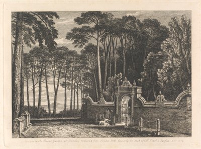 Poort naar de Bloementuin bij Farnley door Unknown artist