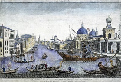 Algemeen uitzicht op Venetië - gravure door Unknown artist