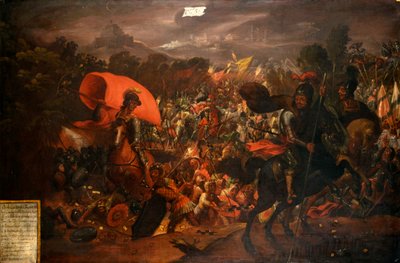 Hernan Cortes vlucht uit de Azteekse hoofdstad door Unknown artist