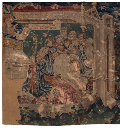 Geschiedenis van Sint Piat en Sint Eleuthère, Scène 1: de Sint Piat wordt naar Doornik gestuurd om het geloof te prediken door Unknown artist