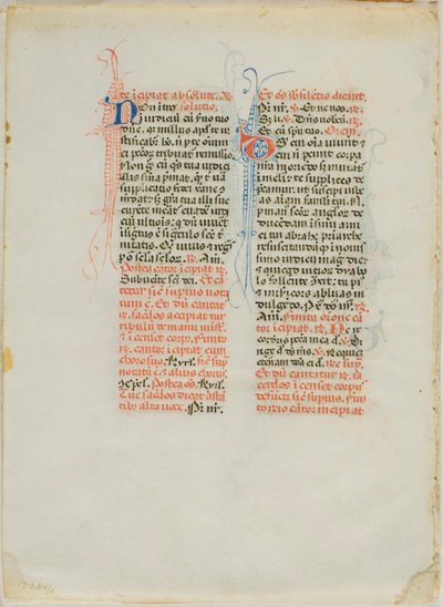 Verlucht manuscriptblad door Unknown artist