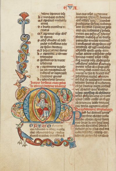 Beginletter M: Christus in Majesteit door Unknown artist