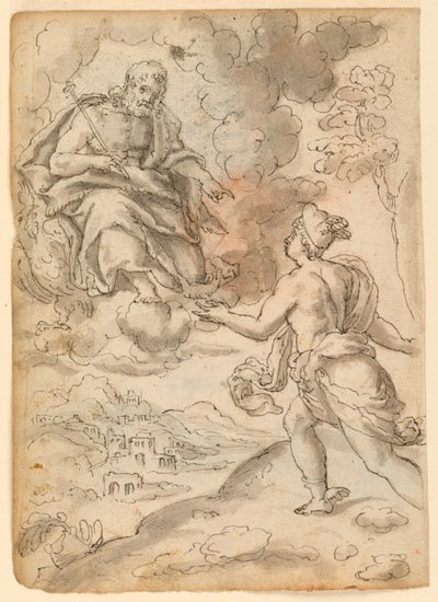 Jupiter Stuurt Mercurius naar Priamus door Unknown artist