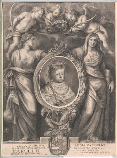 Koning van Spanje Karel II door Unknown artist