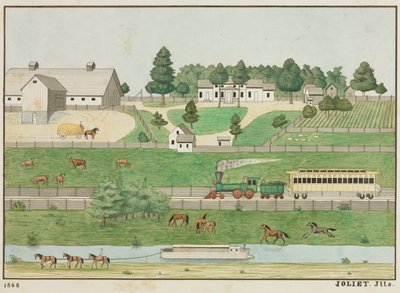 Landschap, Joliet, Illinois door Unknown artist