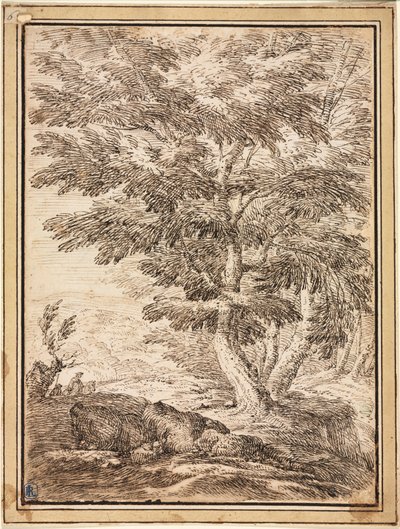 Landschap met Boomgroep door Unknown artist