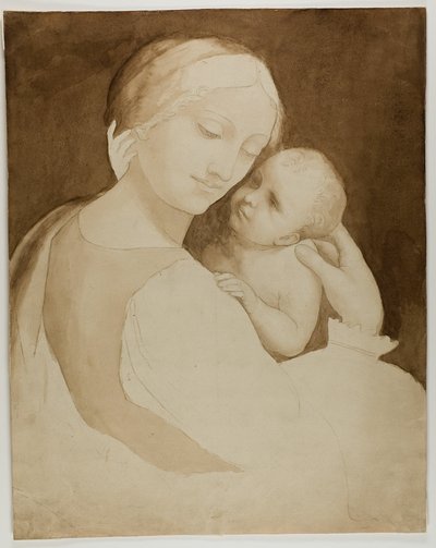 Madonna met kind (recto), en fragment van vrouwentorso (verso) door Unknown artist