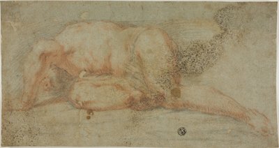 Man Liggend, Arm Over Hoofd door Unknown artist